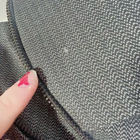 Bebe Nikita Herringbone Strapless Black White Bodycon Mini Dress Zippers Size 2 - Picture 9 of 10